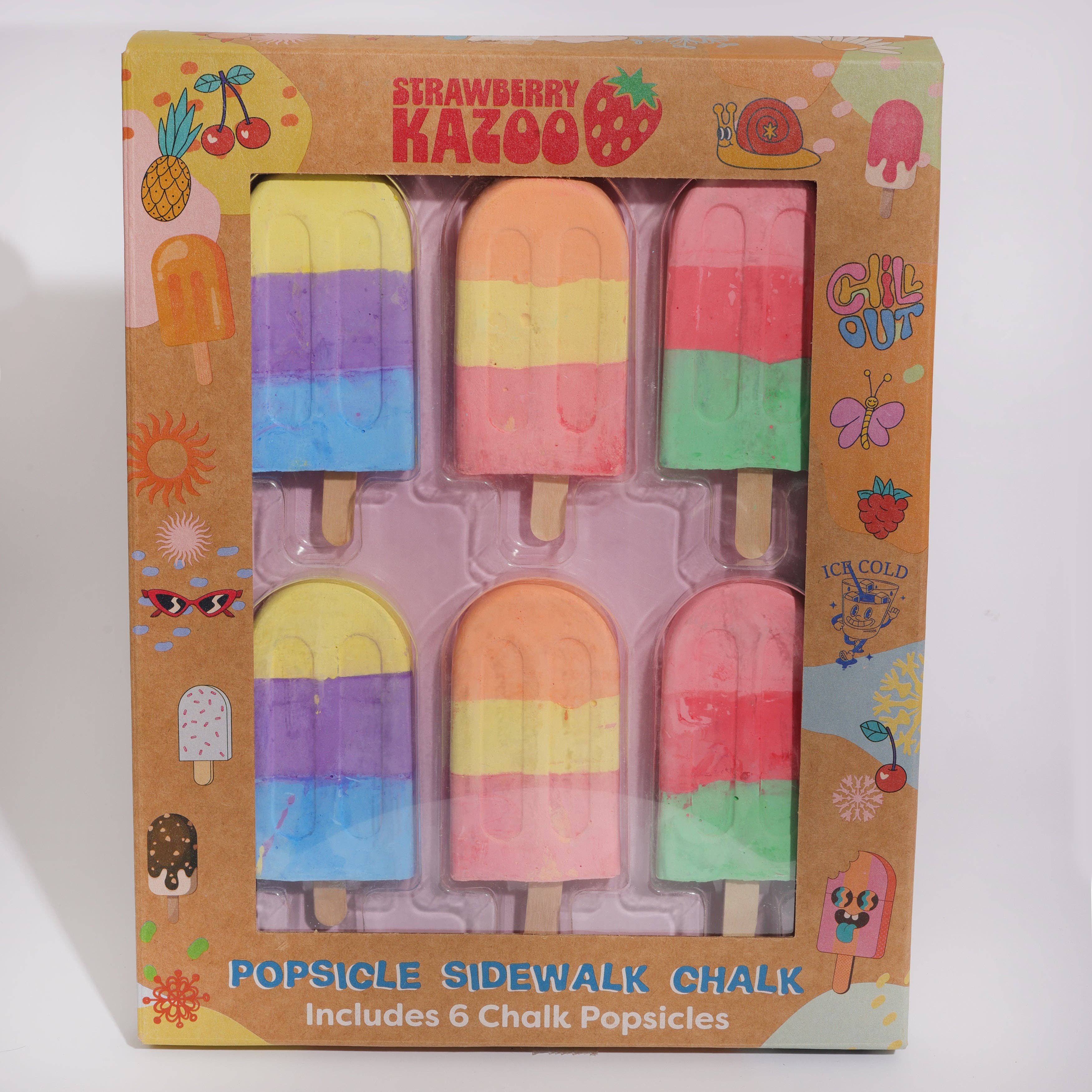 Popsicle Sidewalk Chalk 6 pieces