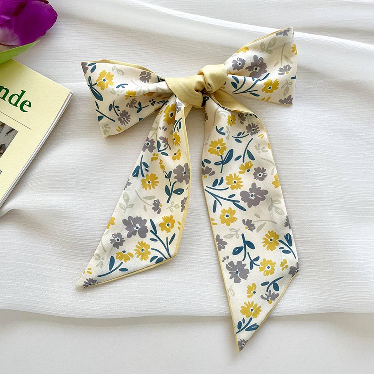 Yellow Floral Hair Scarf