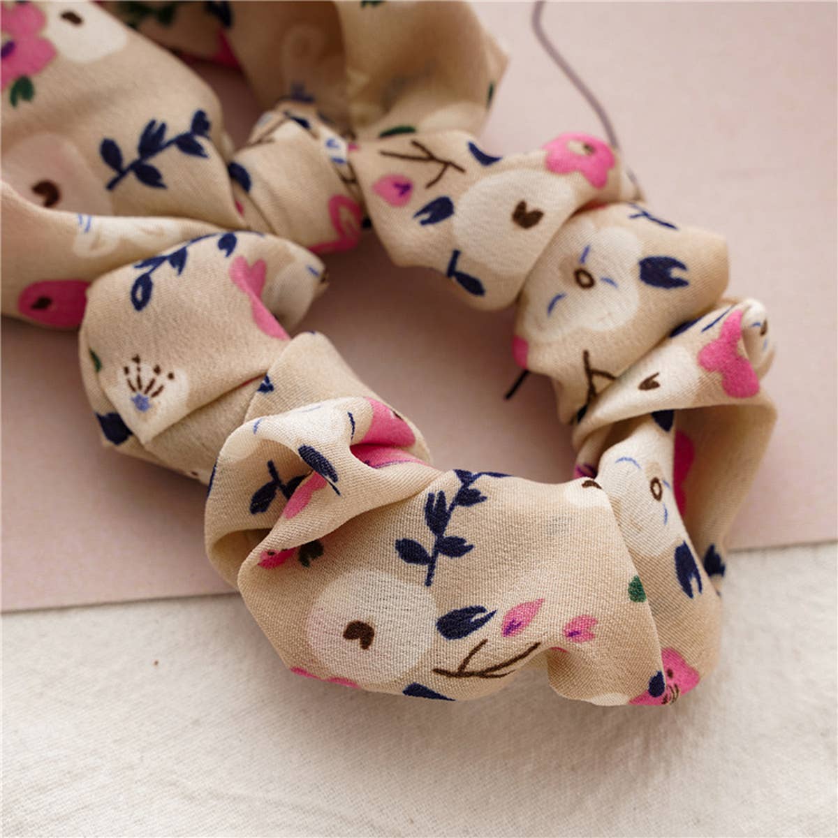 Floral Scarf Scrunchie