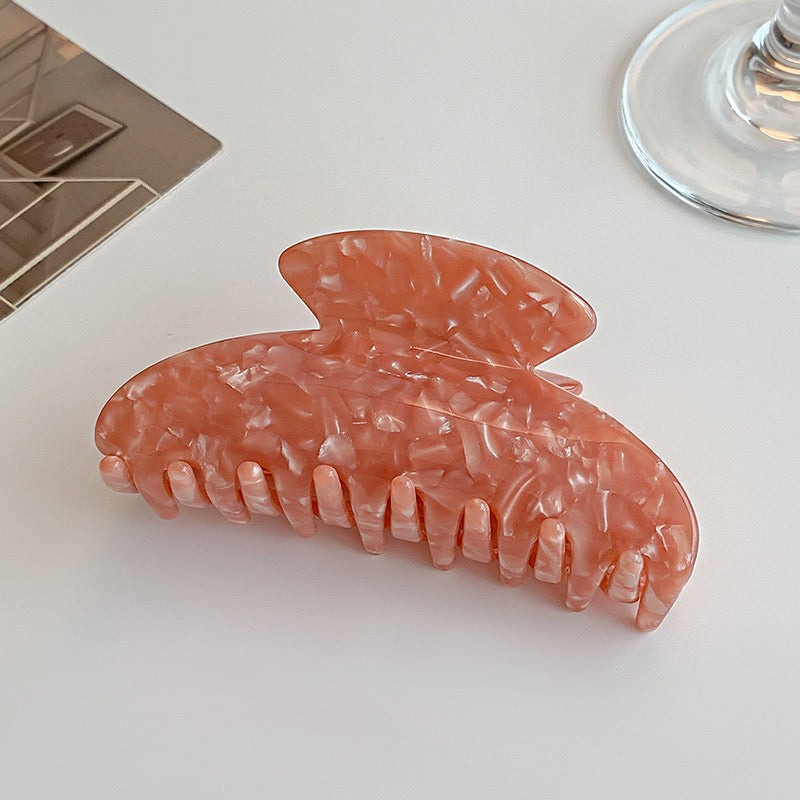 Marbled Pink Hair Claw Clip