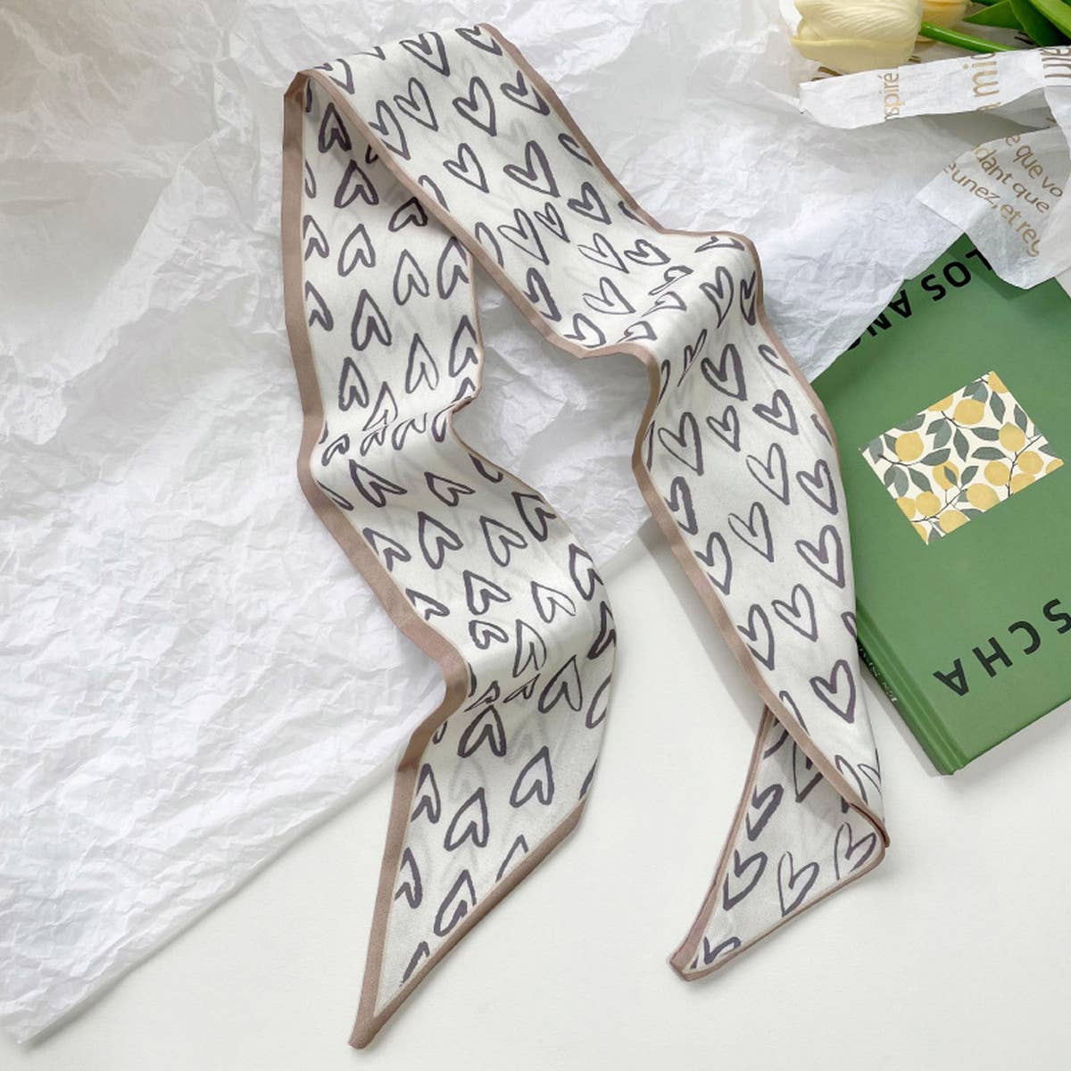 Heart Outline Hair Scarf