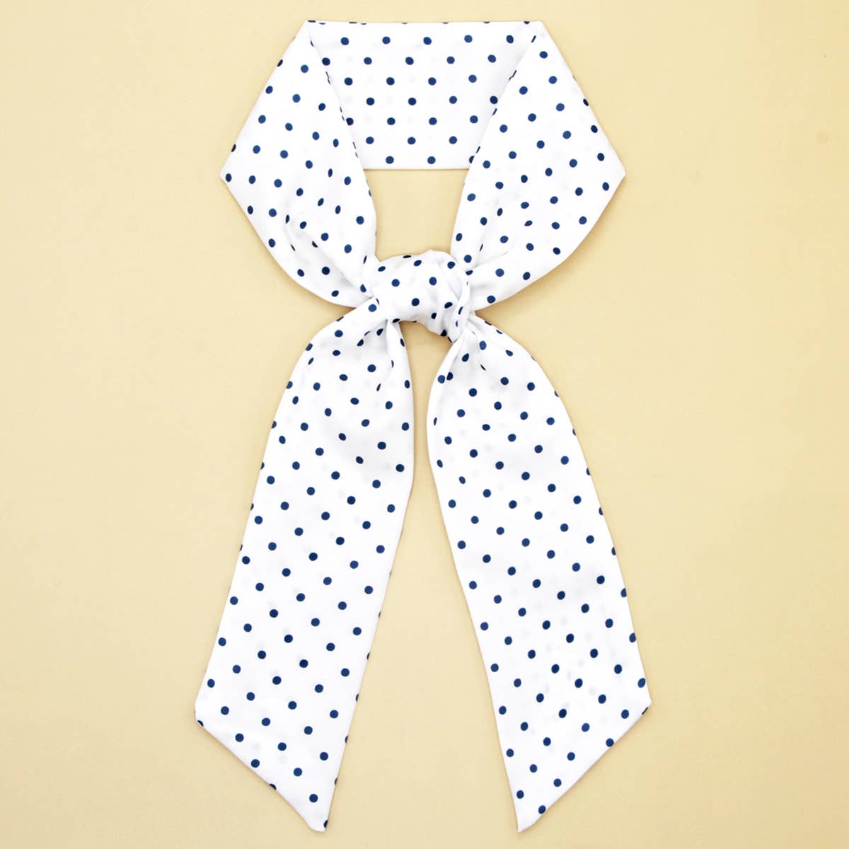 White Polka Dot Hair Scarf