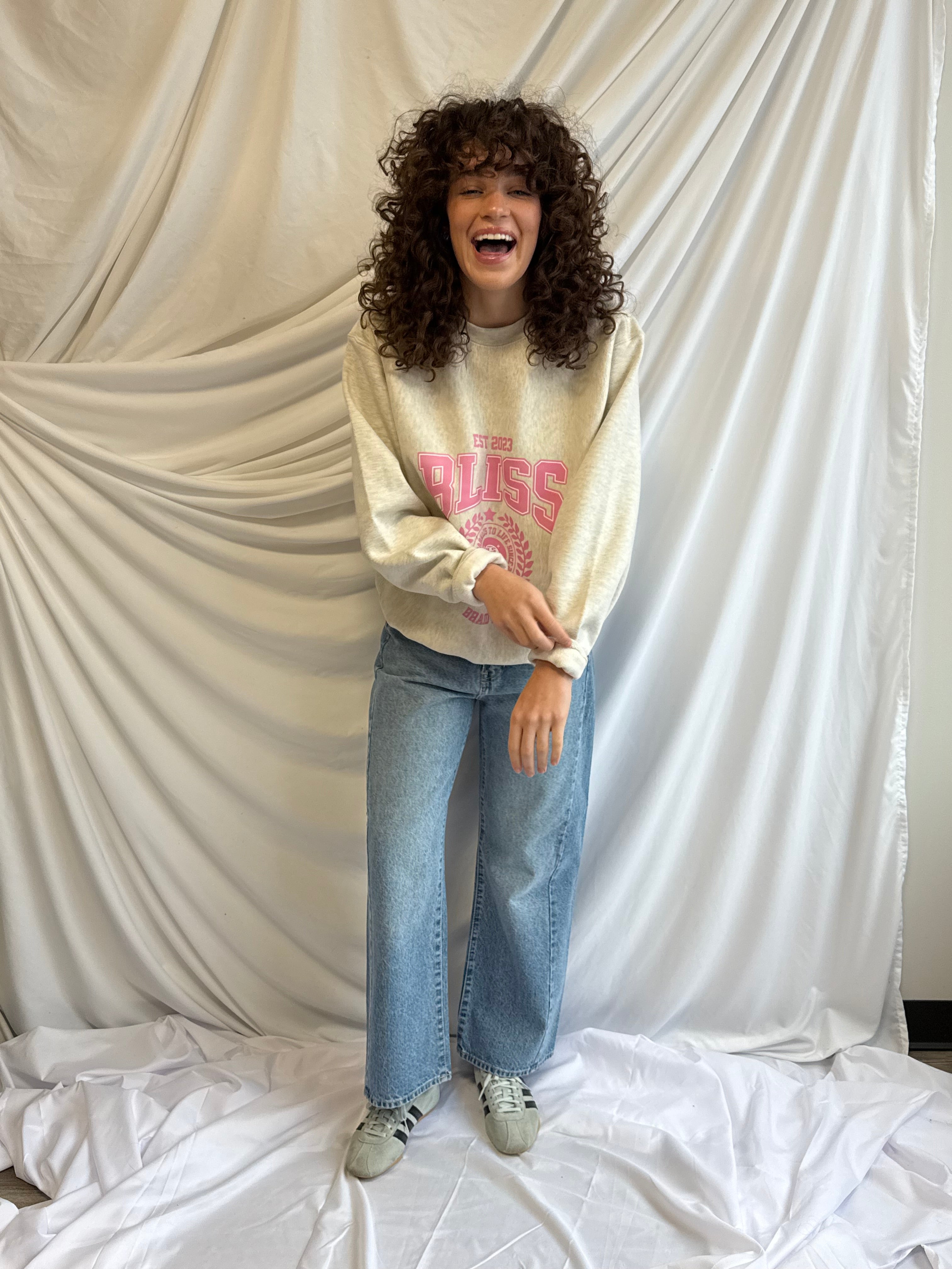 Bliss Merch Oatmeal Crewneck