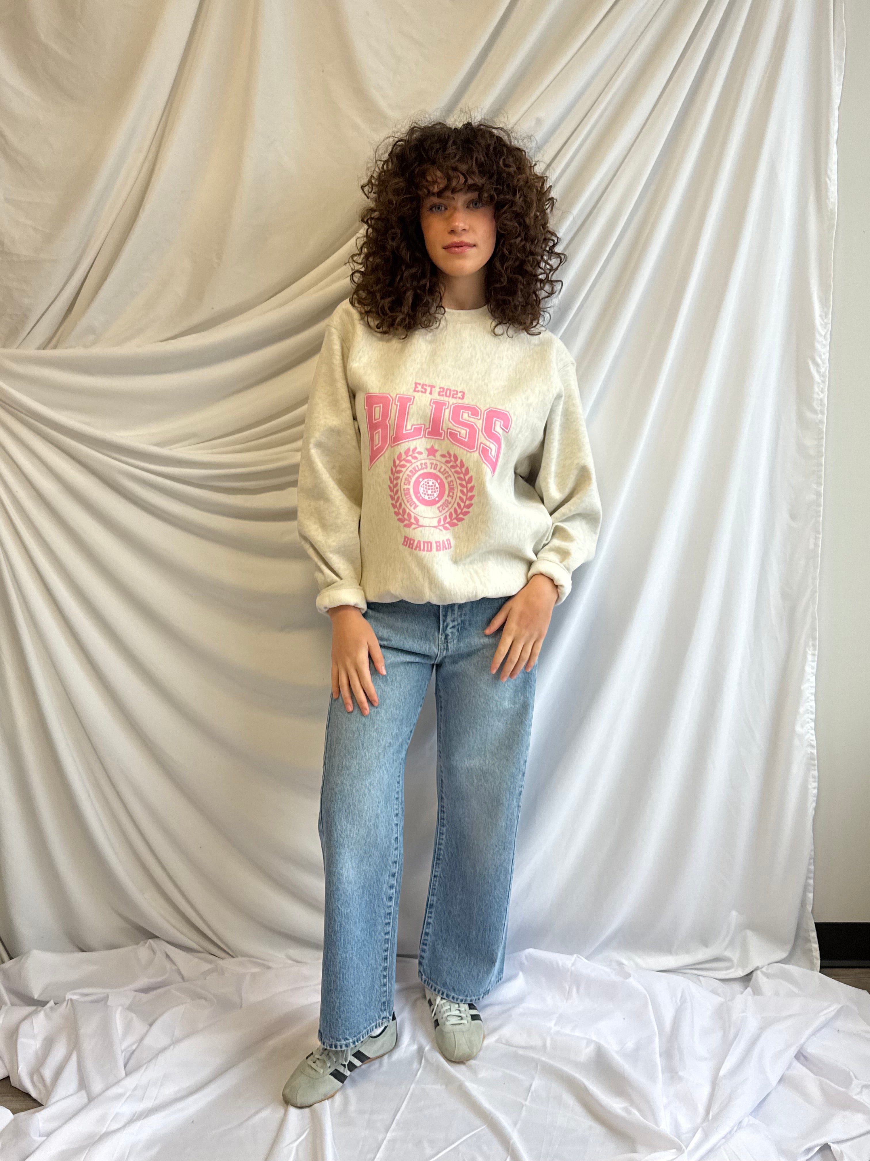 Bliss Merch Oatmeal Crewneck