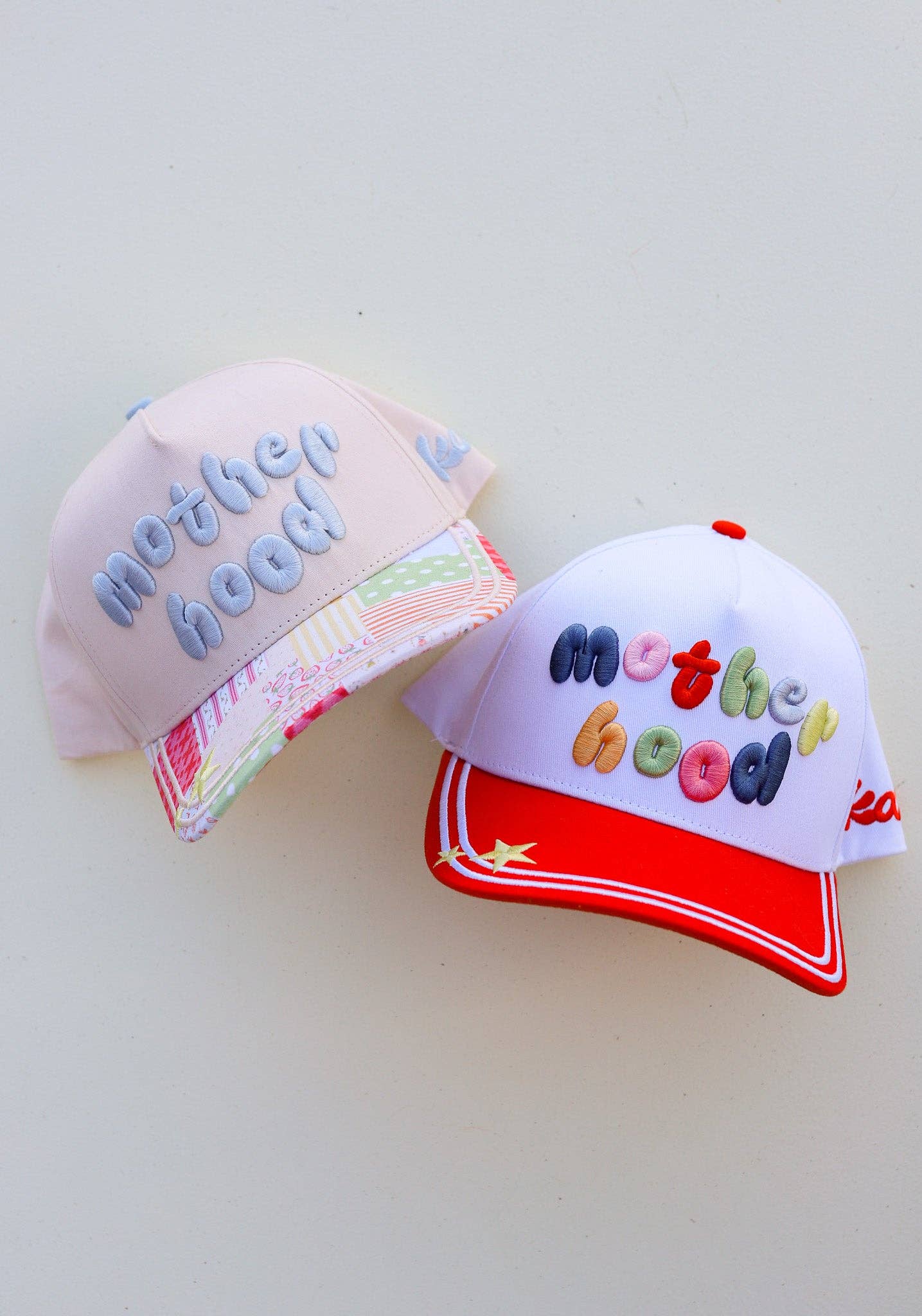 MOTHERHOOD TRUCKER HATS  RED &amp; COLORFUL