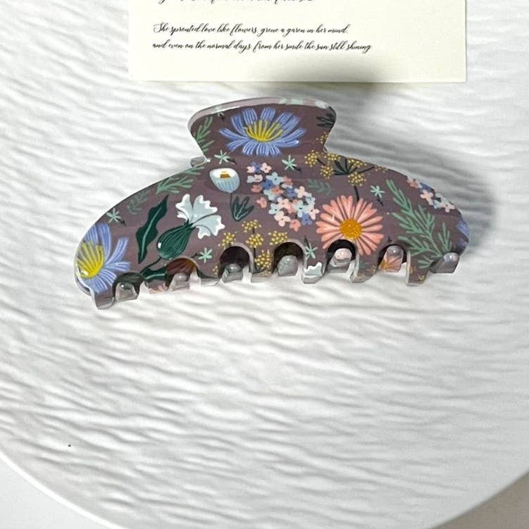 Wildflower Print Claw Clip