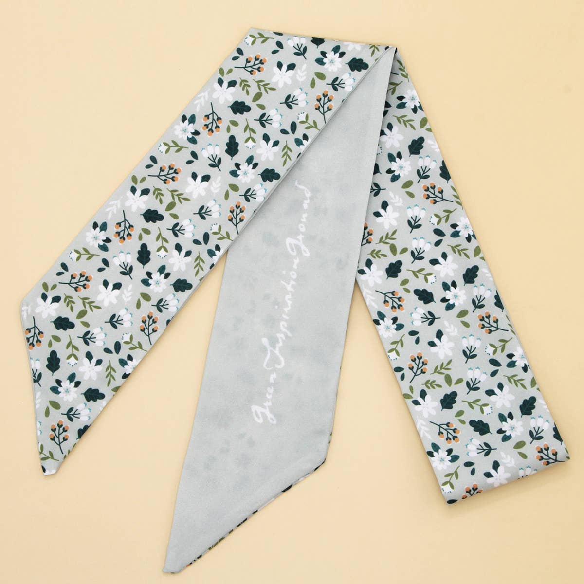 Blue Floral Hair Scarf
