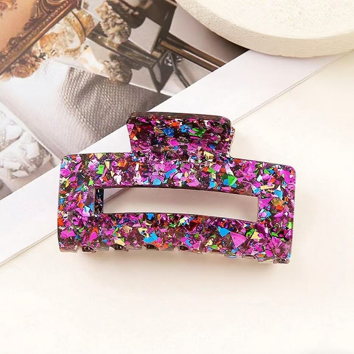 Sequin Sparkle Claw Clips