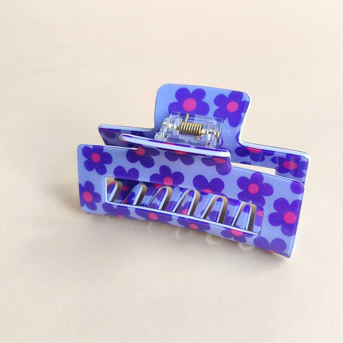 Retro Floral Claw Clip