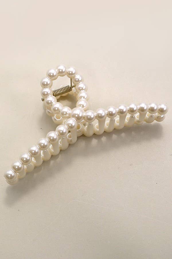 PEARL CLAW CLIPS | OVAL/White